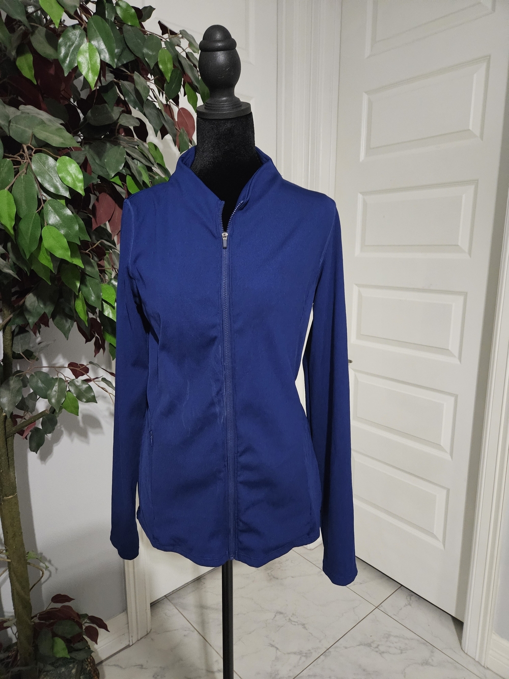 Hurley Women's Navy Zip-Up Utility Jacket
